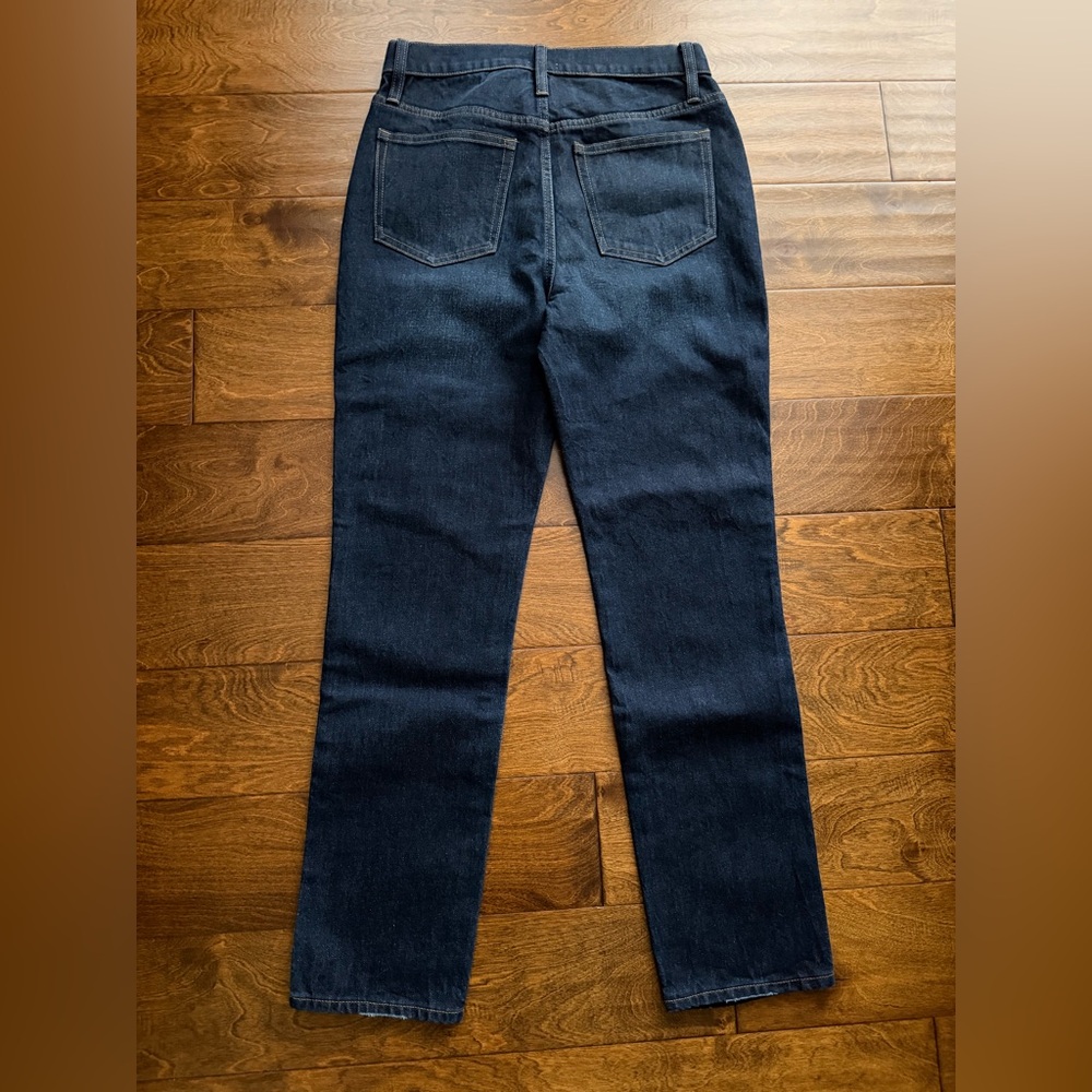 J Crew Jeans Womens 27 Dark Blue 10" Vintage Straight 27x28 - Picture 2 of 10